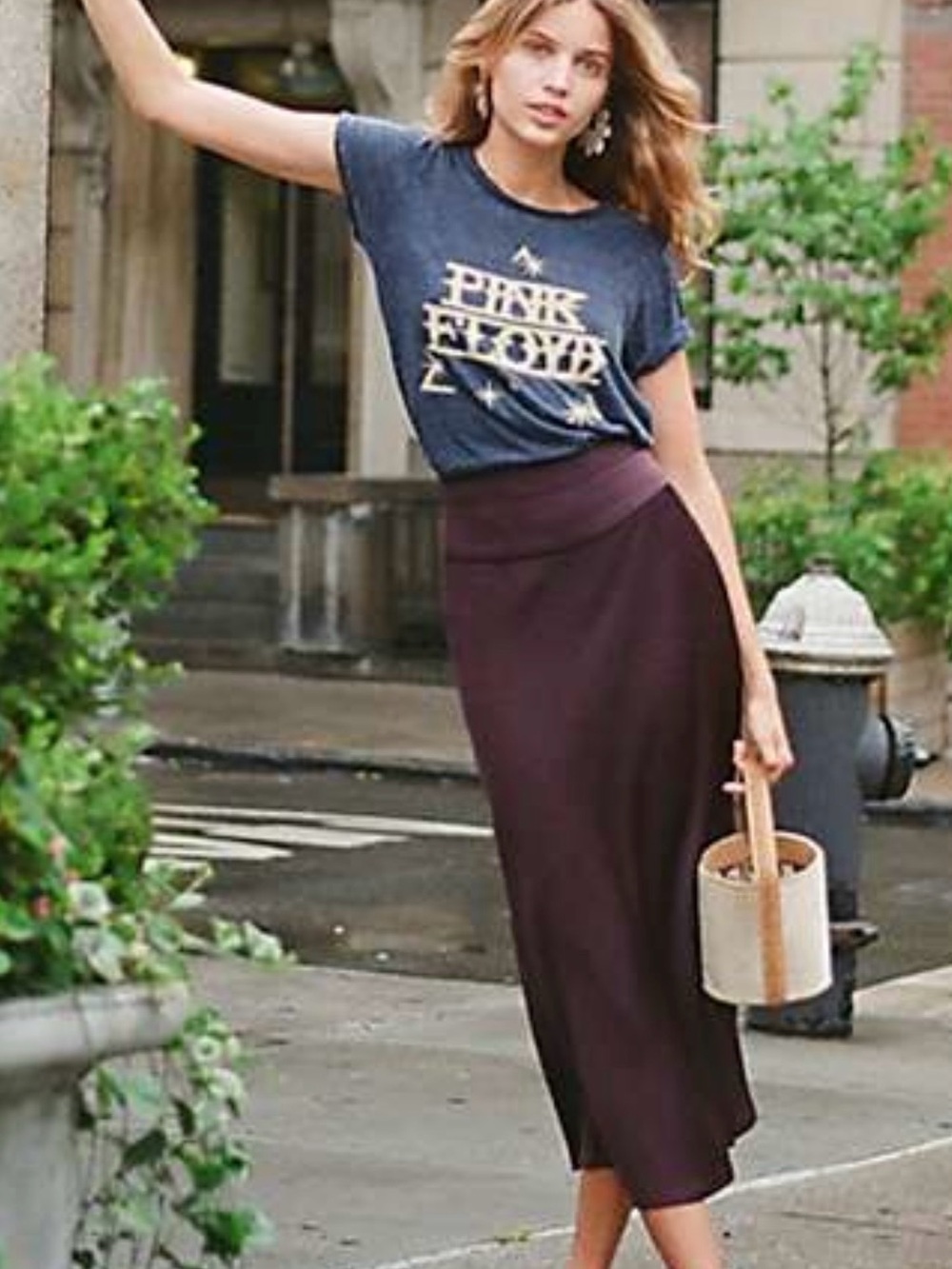 Free People Plum Maxi Skirt